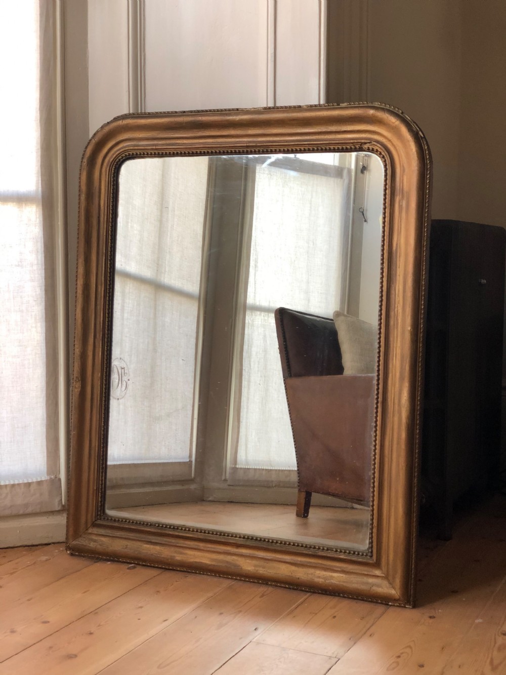 French antique Louis Philippe mirror c1860 View III