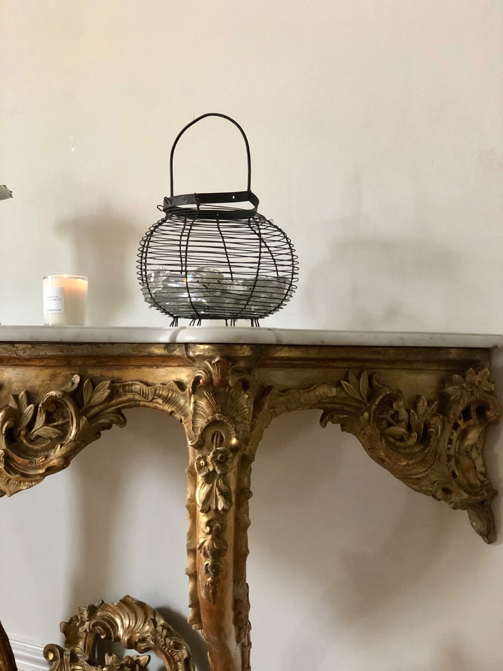Large 19th century French gilt and marble console table  View VII