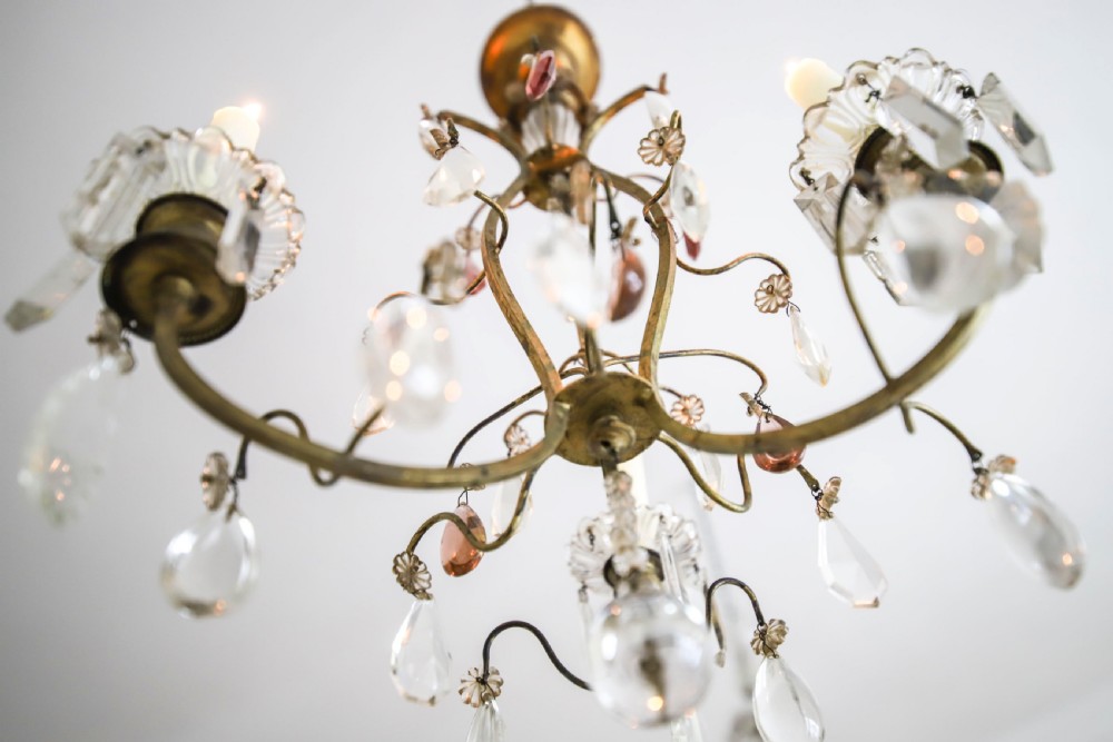 19th century French antique cage chandelier View IV