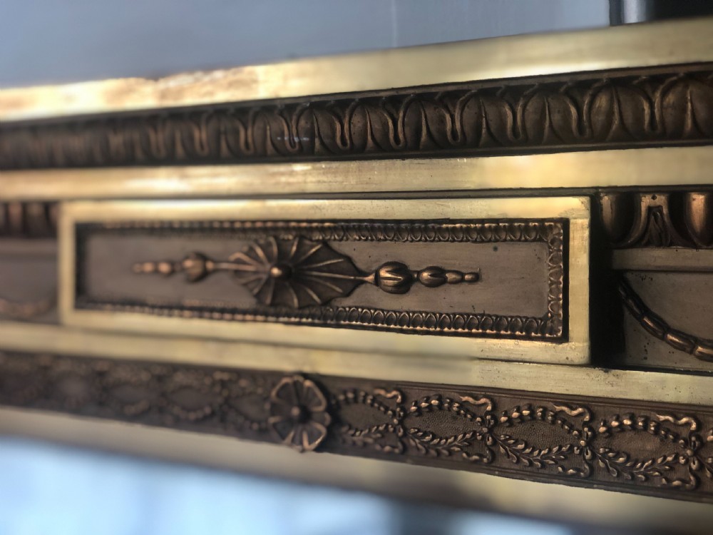 19th century French antique gilt overmantel mirror  View II