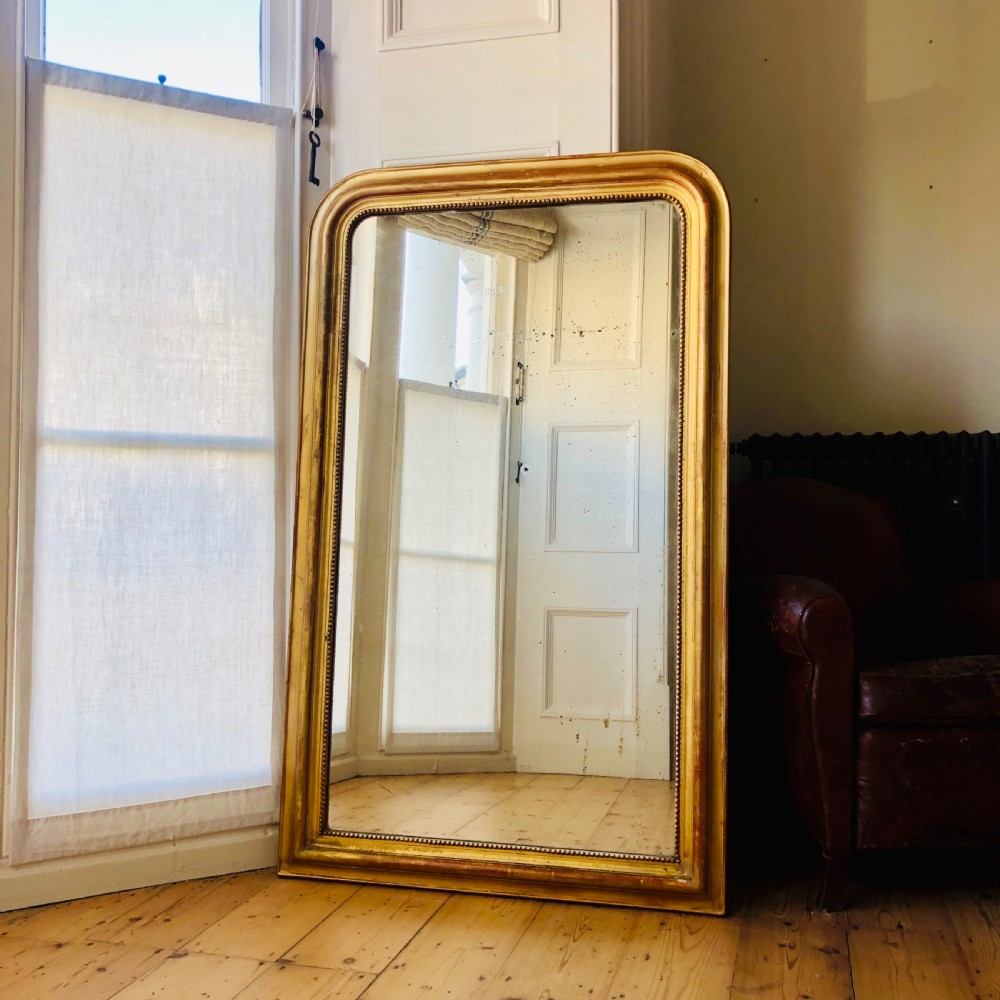 Large antique gilt Louis Philippe mirror c1860 View IV