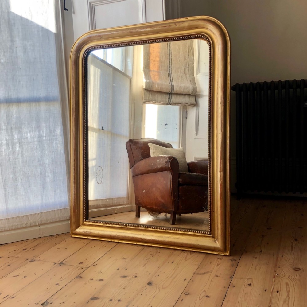 Antique French gilt Louis Philippe mirror View II