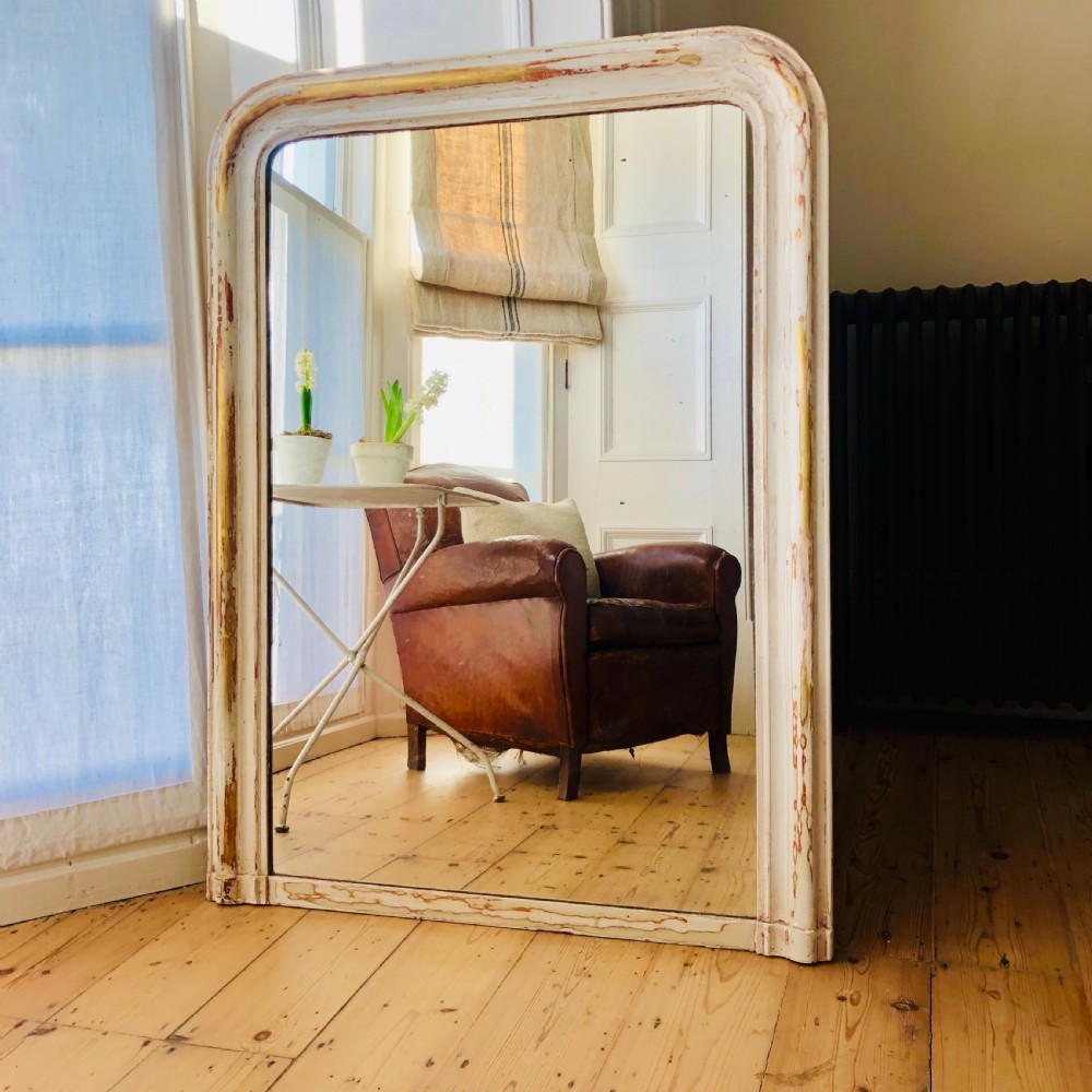 Antique French 19th century gesso gilt Louis Philippe mirror