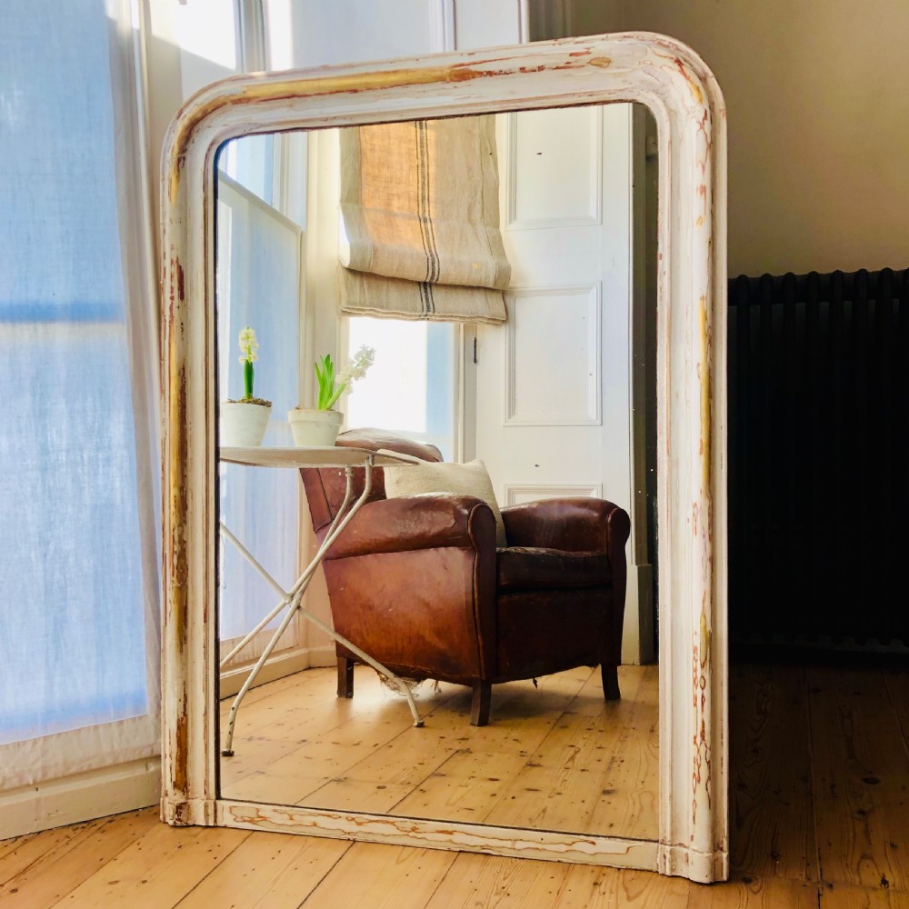 Antique French 19th century gesso gilt Louis Philippe mirror View II