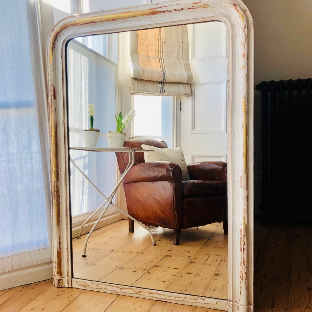 Antique French 19th century gesso gilt Louis Philippe mirror View III