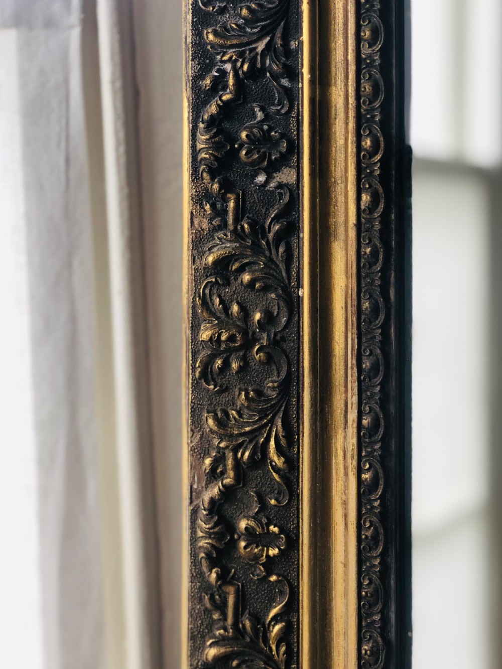 Antique French gilt Louis XV mirror c1880 View II