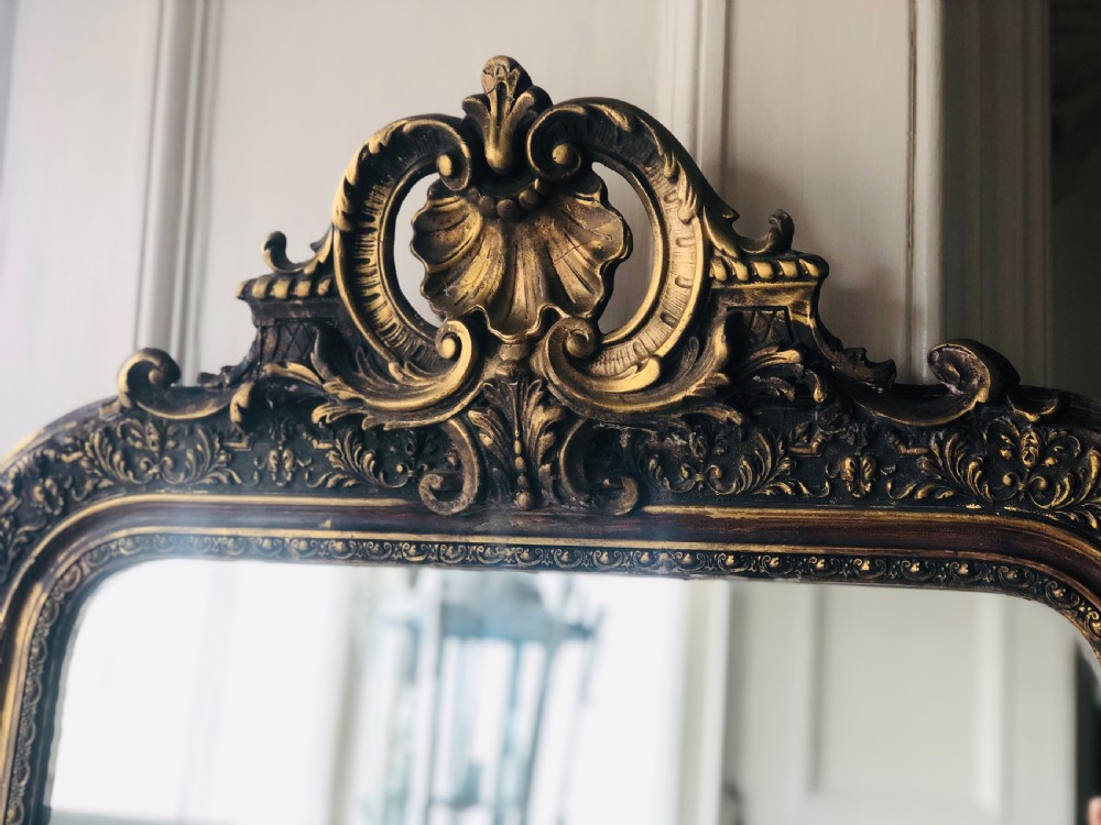 Antique French gilt Louis XV mirror c1880 View III