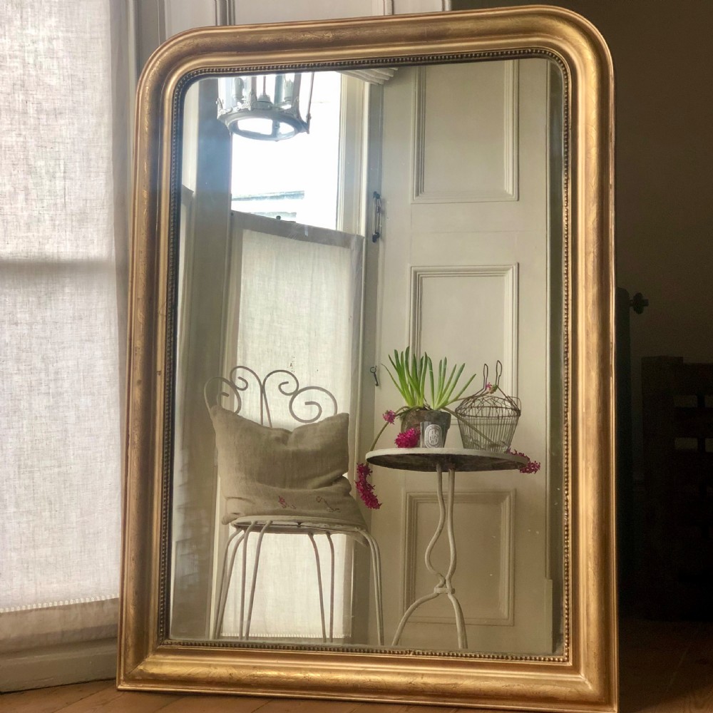 Antique French gilt Louis Philippe mirror c1860