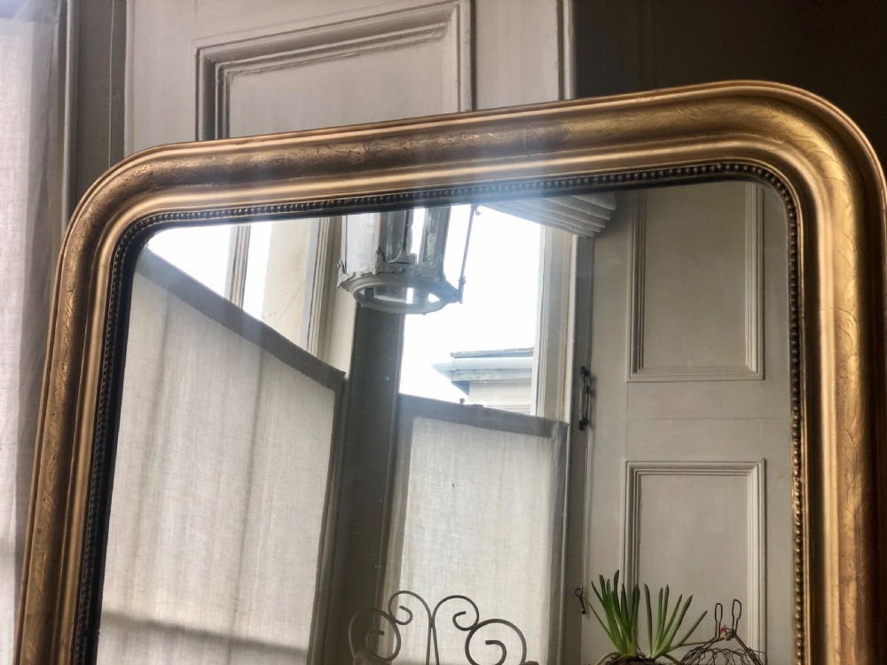 Antique French gilt Louis Philippe mirror c1860 View III