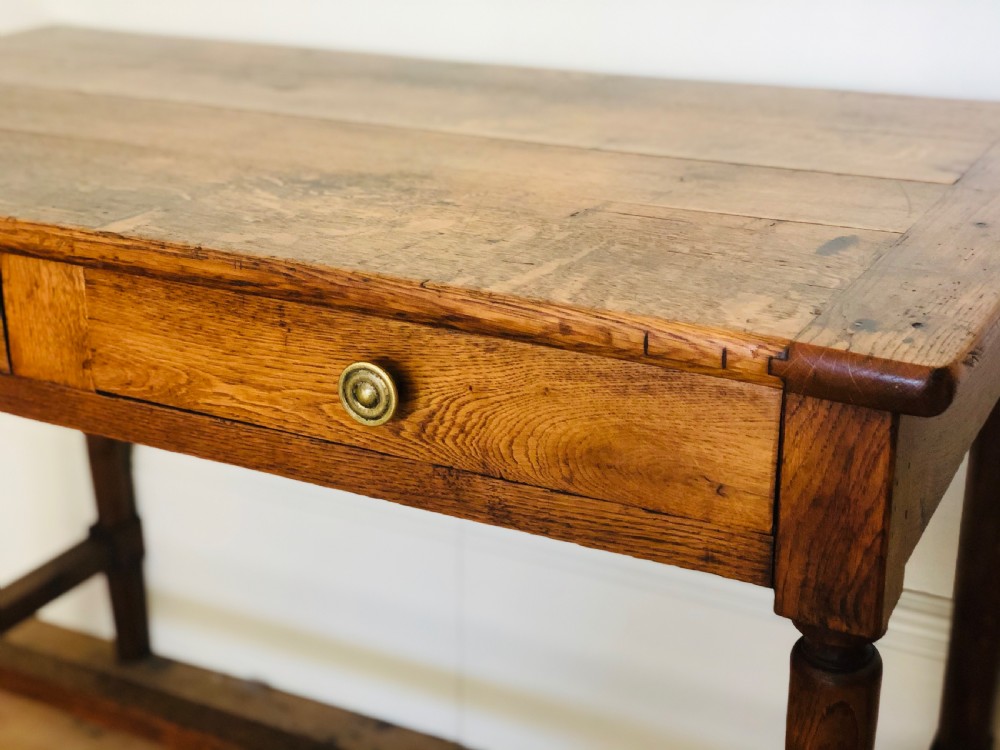 19th century antique French oak table View II