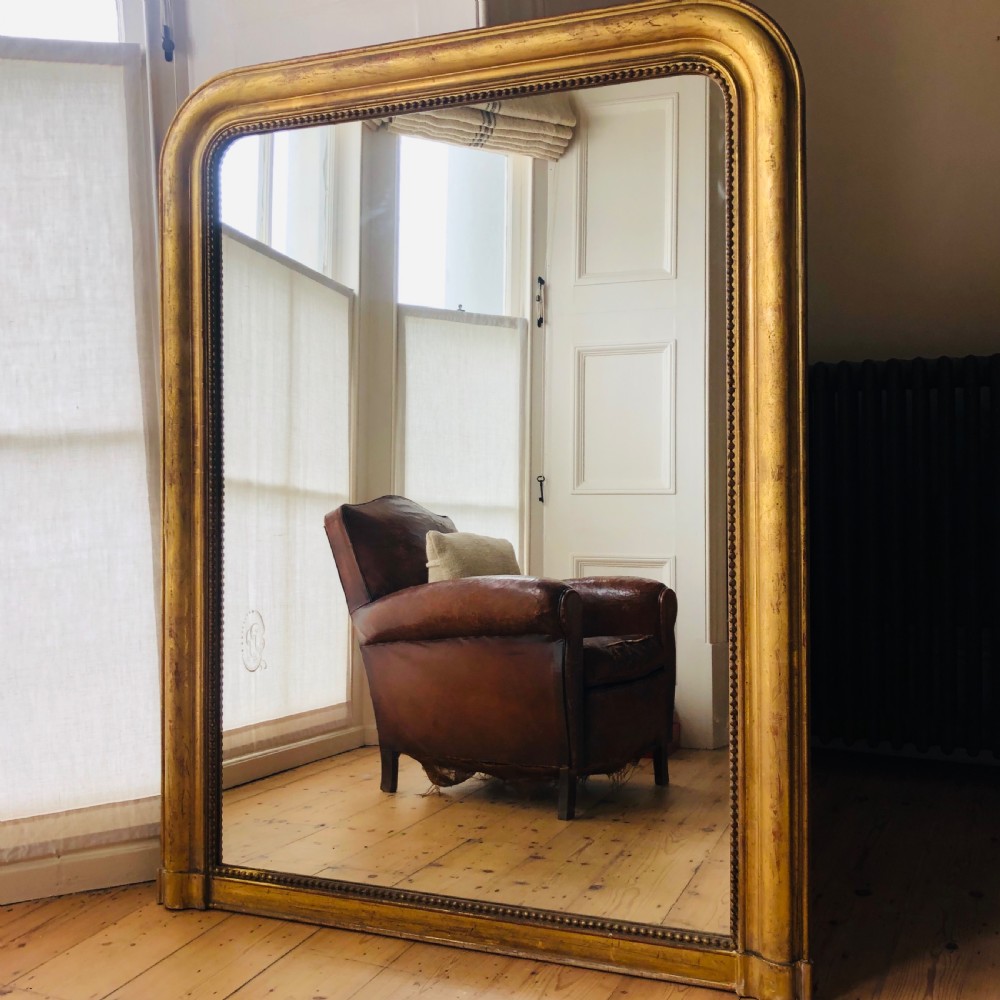 Large French antique gilt overmantel - Louis Philippe View VII
