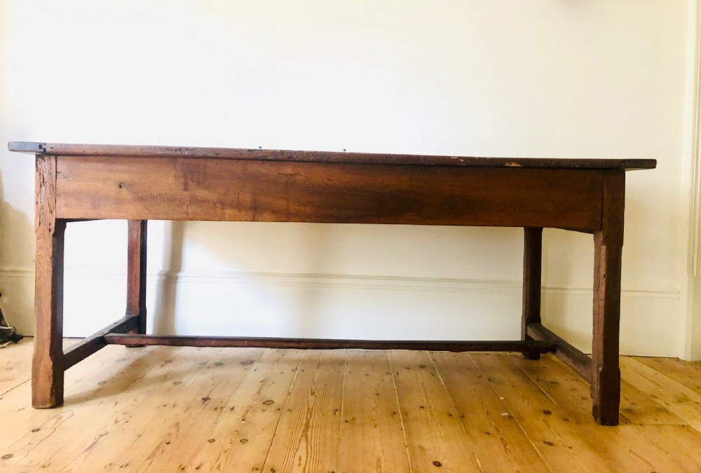 Early 19th century French oak farmhouse refectory table 