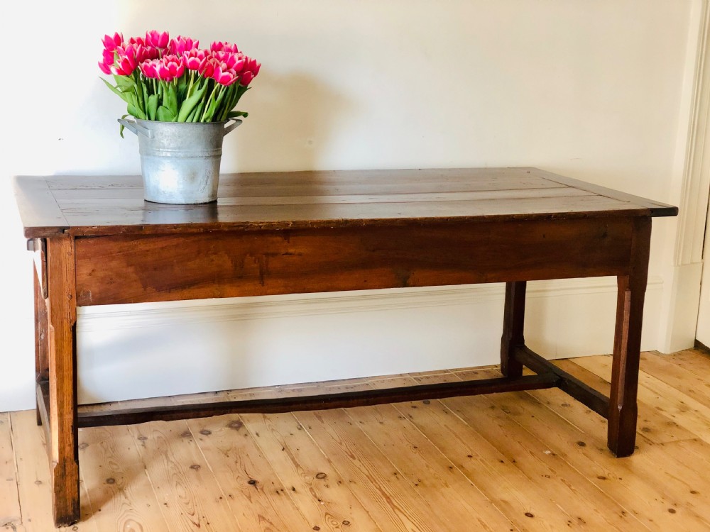 Early 19th century French oak farmhouse refectory table  View II