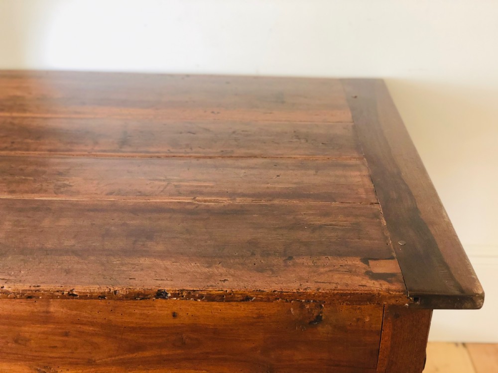 Early 19th century French oak farmhouse refectory table  View VI