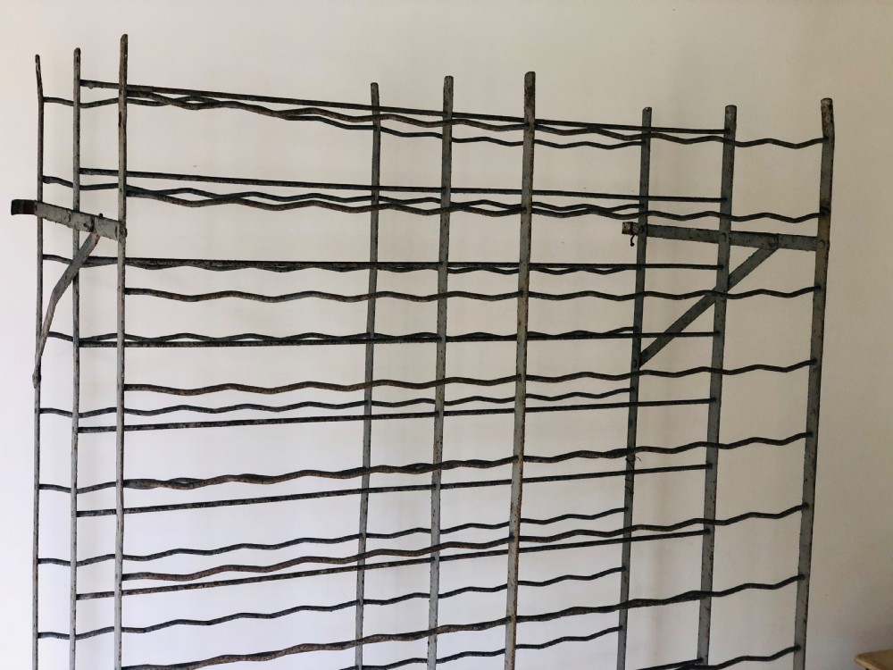 Vintage French metal wine rack  View III