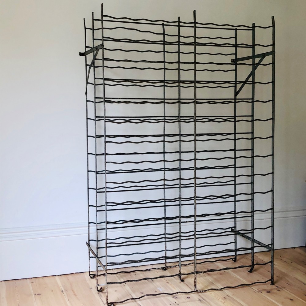 Vintage French metal wine rack  View V