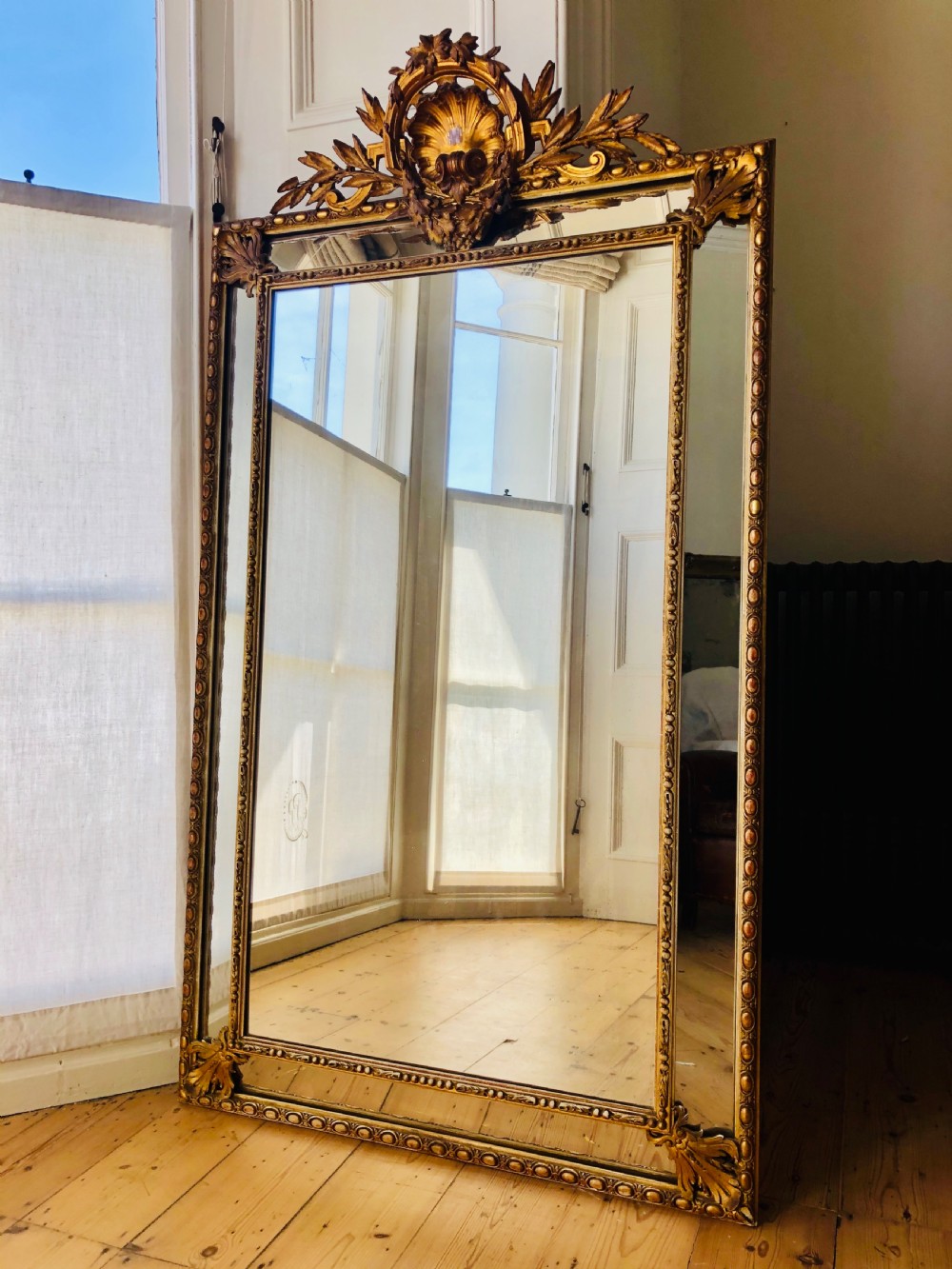 19th century French antique gilt leaner