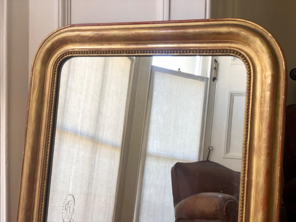 Antique French gilt Louis Philippe mirror c1860 View II