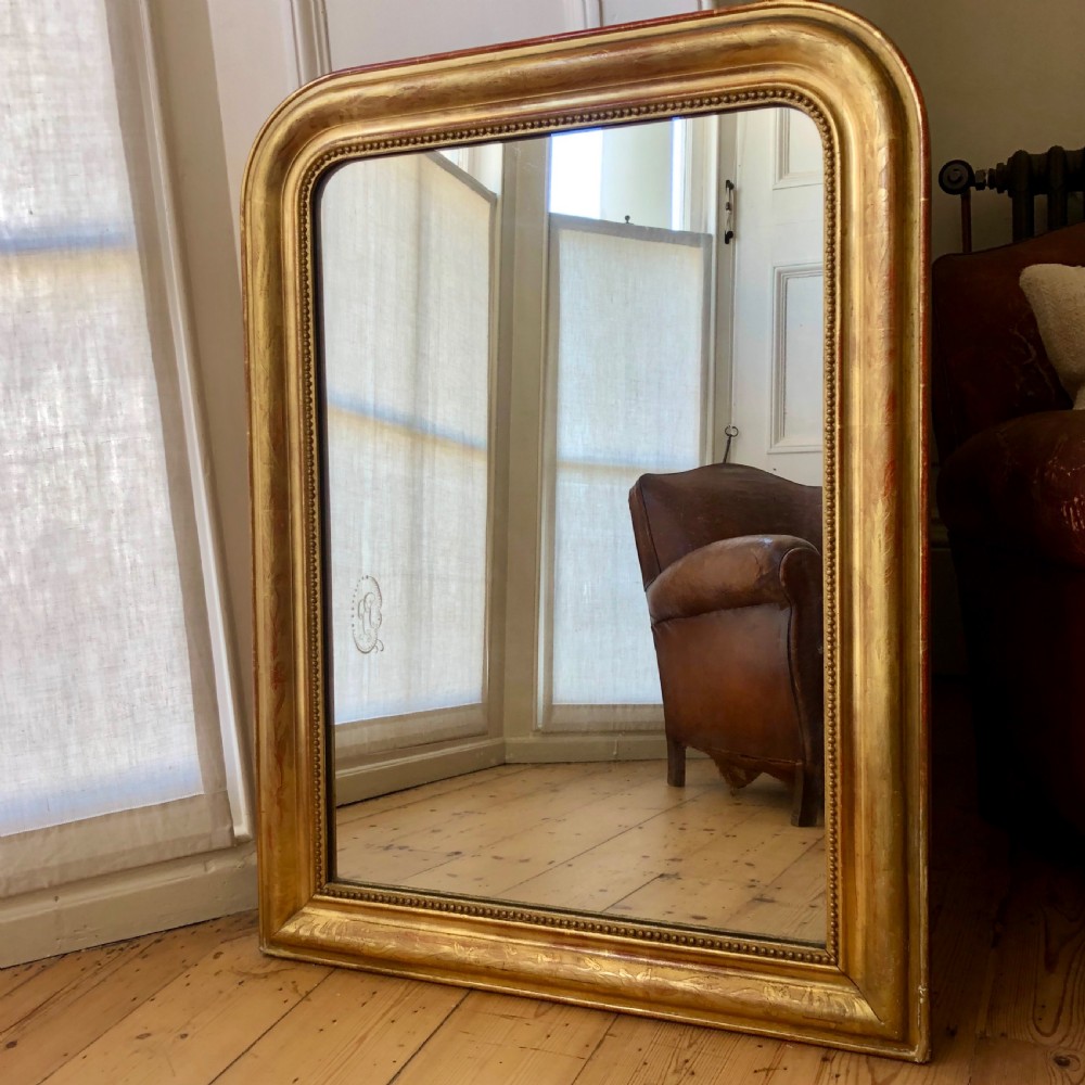 Antique French gilt Louis Philippe mirror c1860 View III