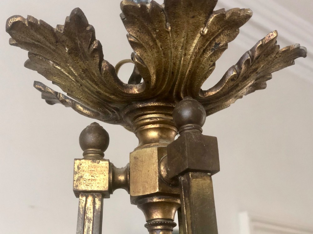 19th century antique French Louis Philippe bag chandelier c1860 View VI