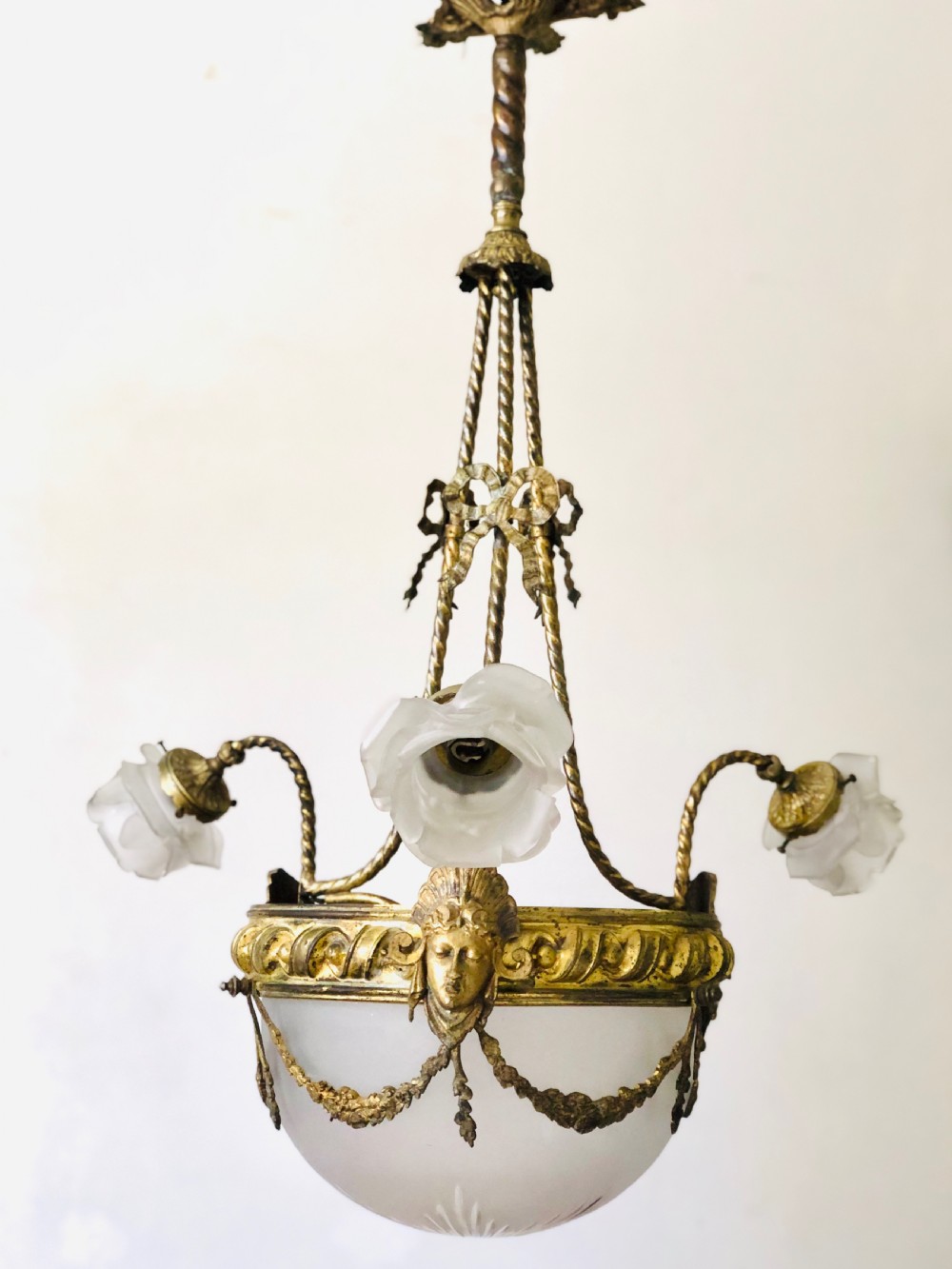19th century French antique Napoléon III chandelier c1880 View II