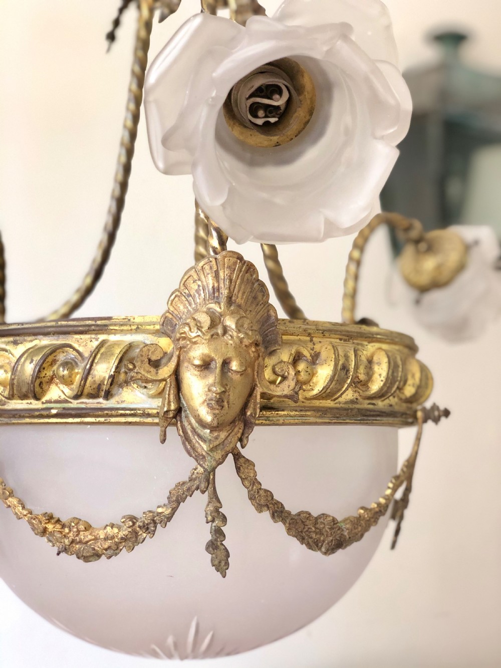 19th century French antique Napoléon III chandelier c1880 View V