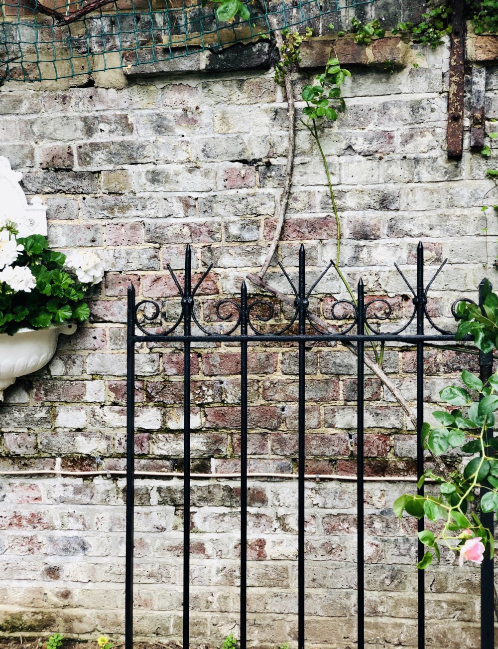19th century French antique iron garden gate