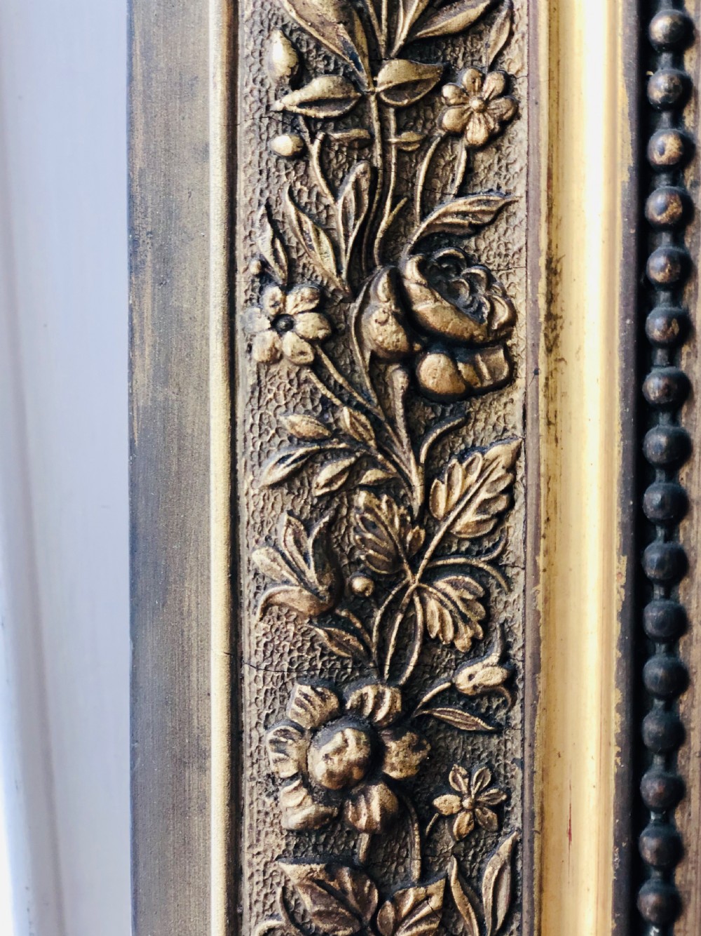 19th century French antique gilt trumeau mirror  View IV