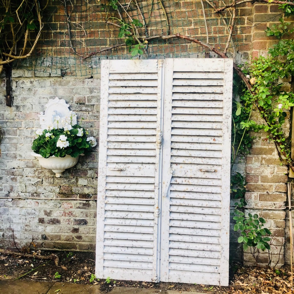 Antique French painted shutters  View VII