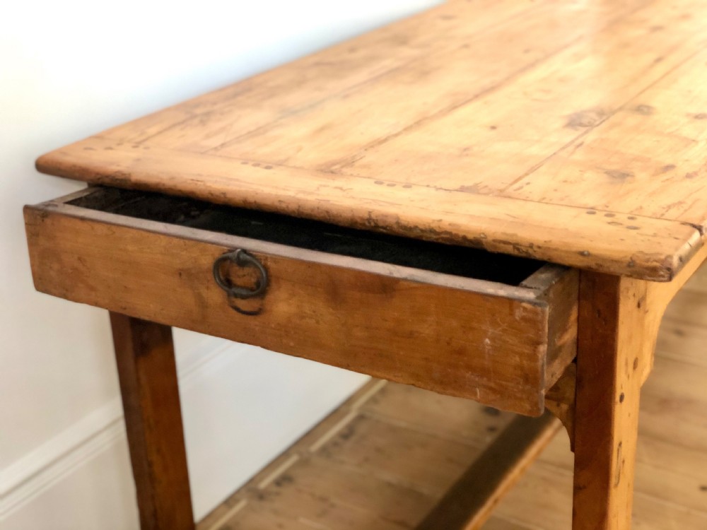 19th century antique French farmhouse table View VIII