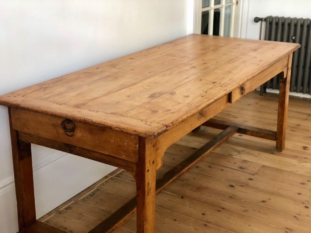 19th century antique French farmhouse table View IX