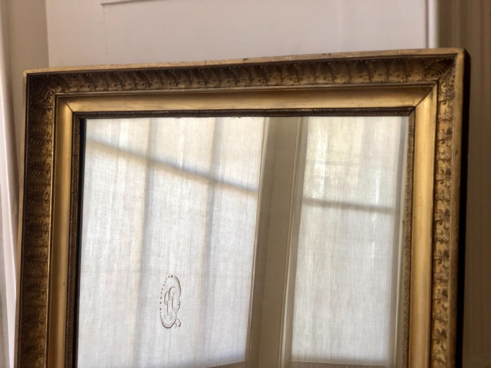 Antique French gilt Empire mirror c1810 - mercury glass View II