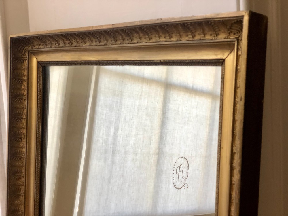 Antique French gilt Empire mirror c1810 - mercury glass View IV