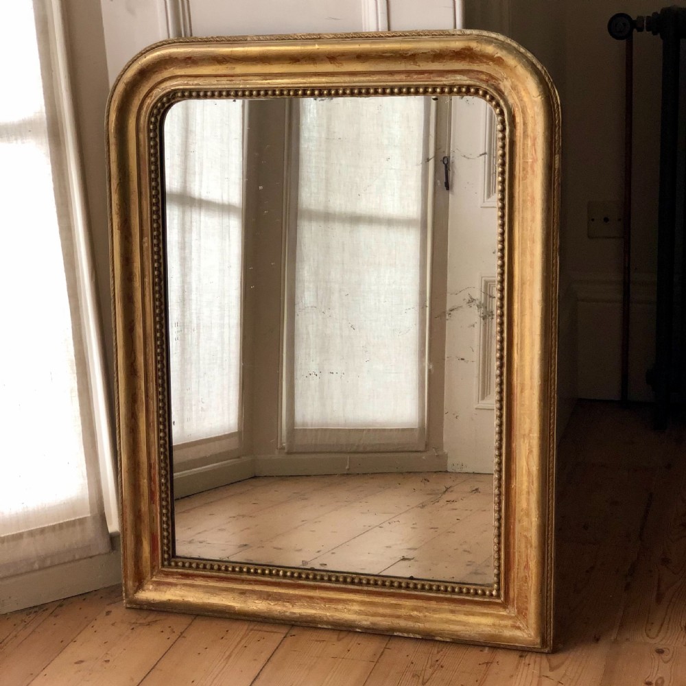 Antique French gilt Louis Philippe mirror c1860 View II
