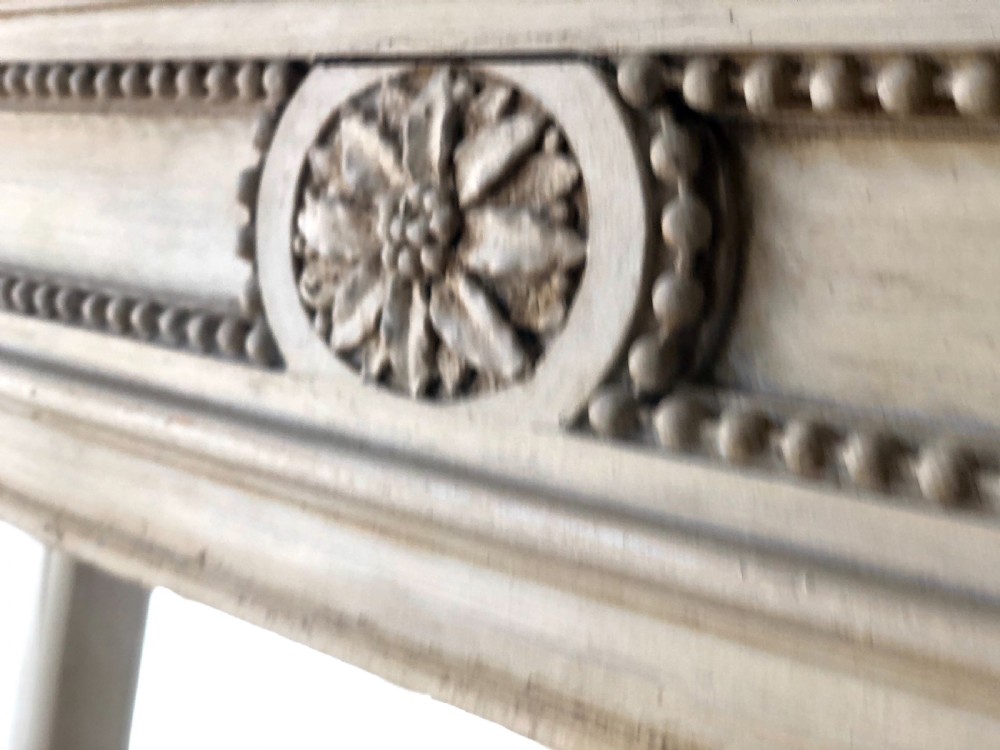Antique French painted mirror - original paint.  View III