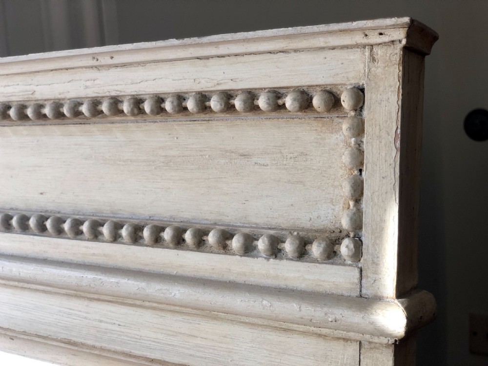 Antique French painted mirror - original paint.  View V