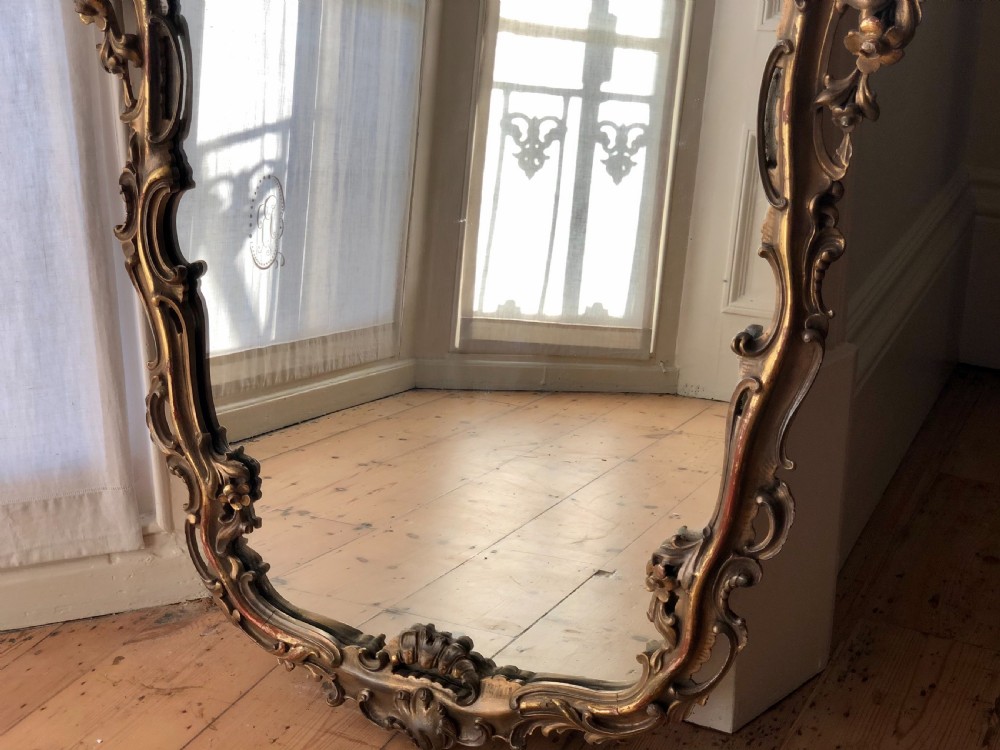 19th century  French ornate gilt mirror  View II