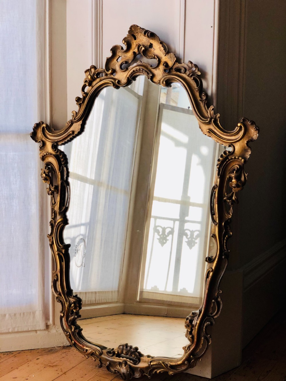 19th century  French ornate gilt mirror  View IV