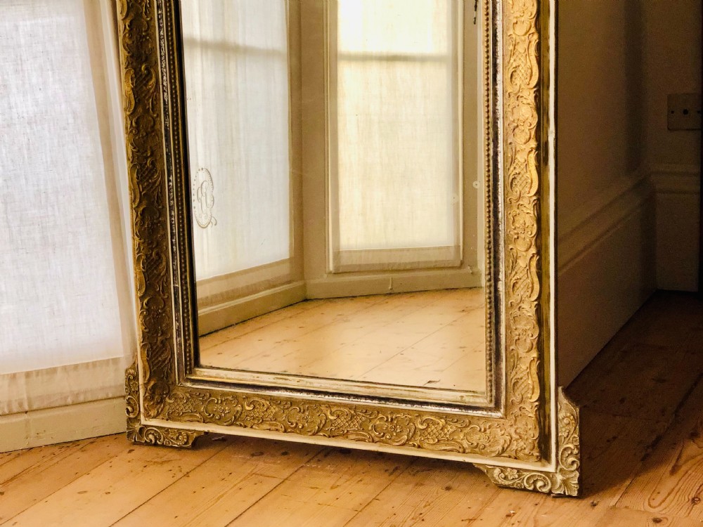 Antique French gilt crested mirror  View IV