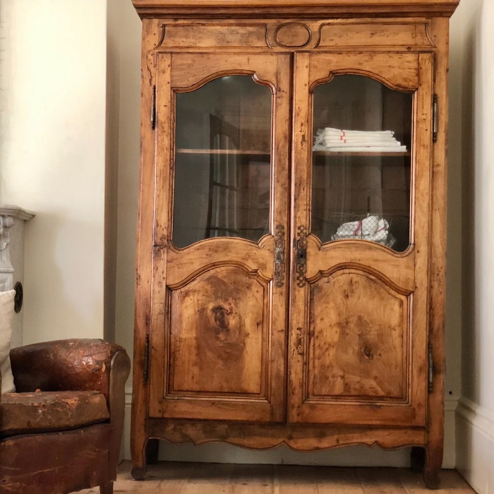 Antique French glazed display cabinet 