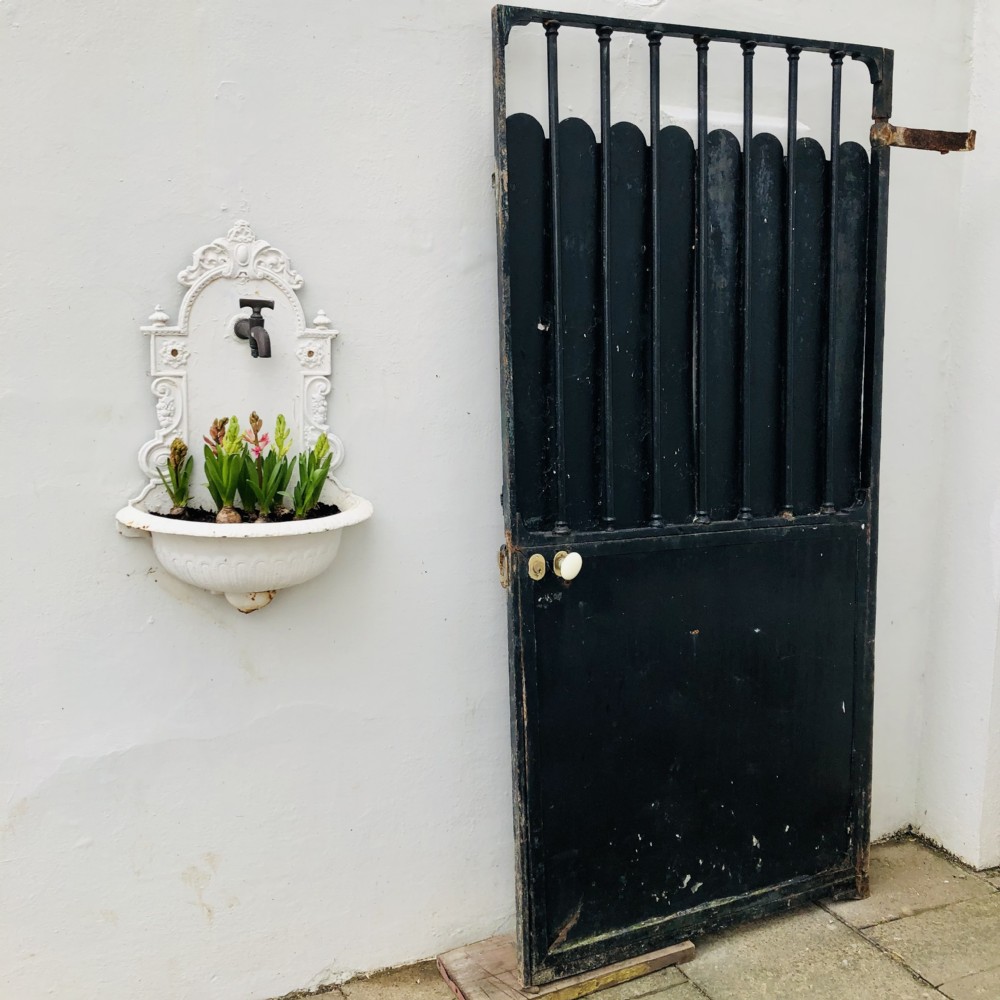19th century French antique iron gate c1860 - Paris View IV