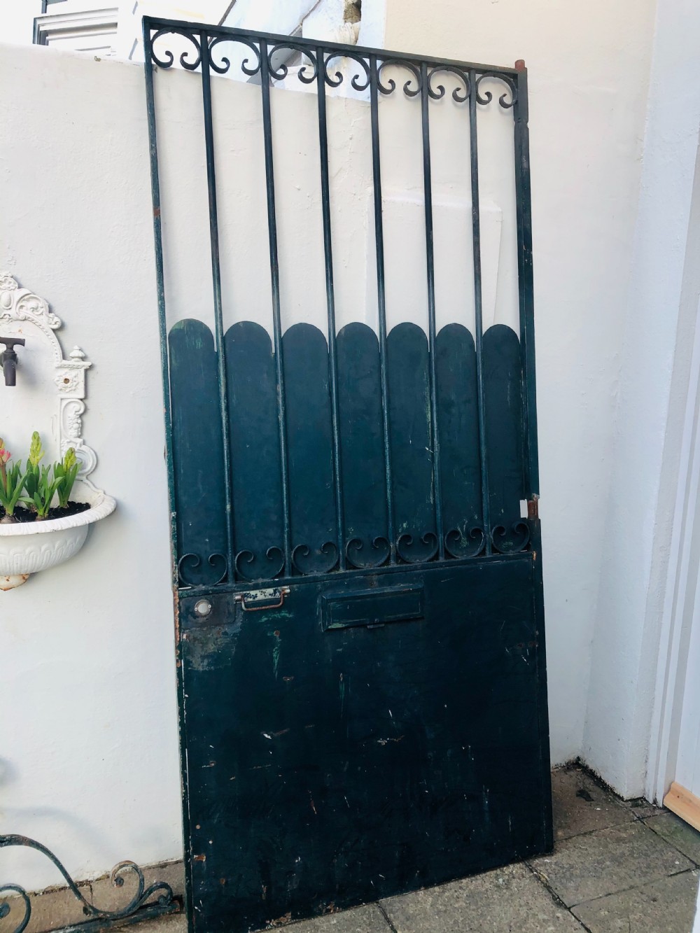 19th century French antique cast iron gate c1850