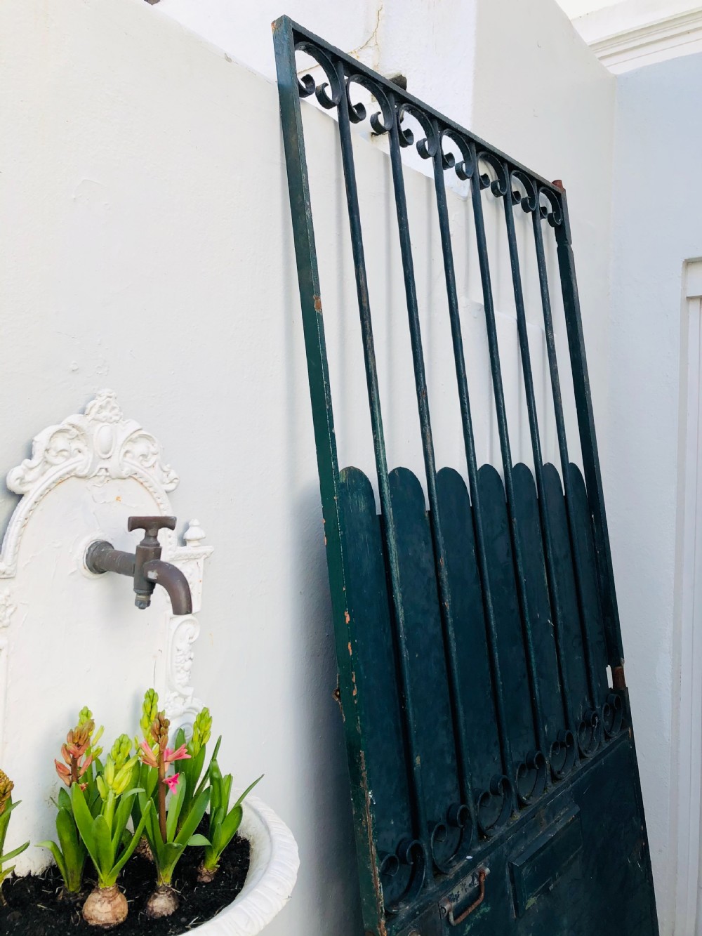 19th century French antique cast iron gate c1850 View II