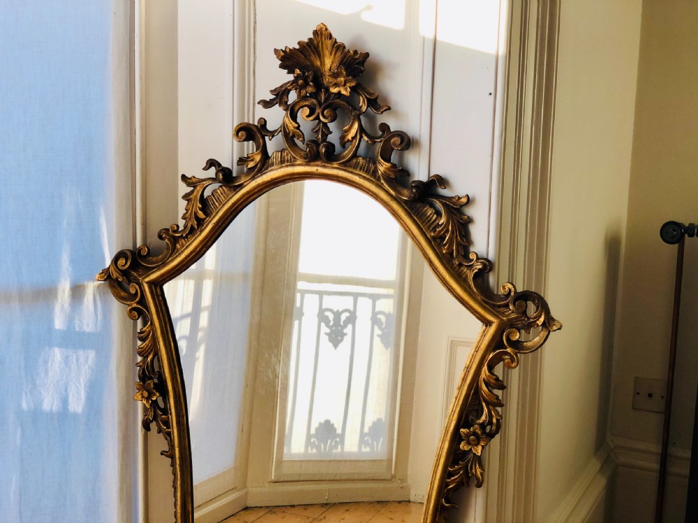 Antique Italian gilt wood mirror View II