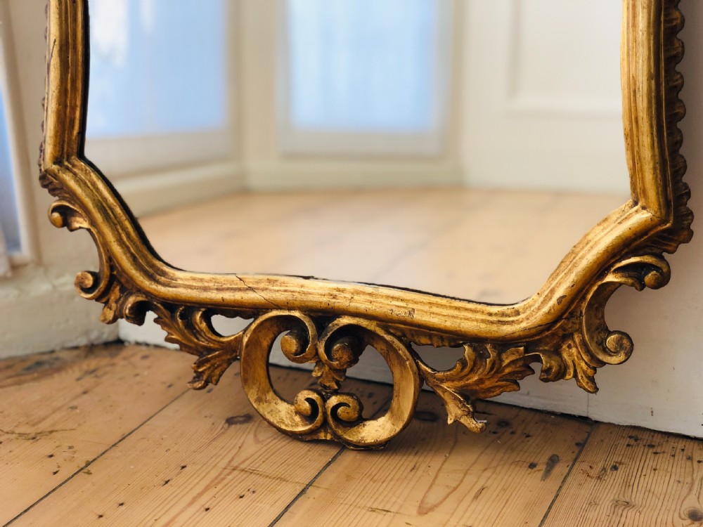 Antique Italian gilt wood mirror View IV