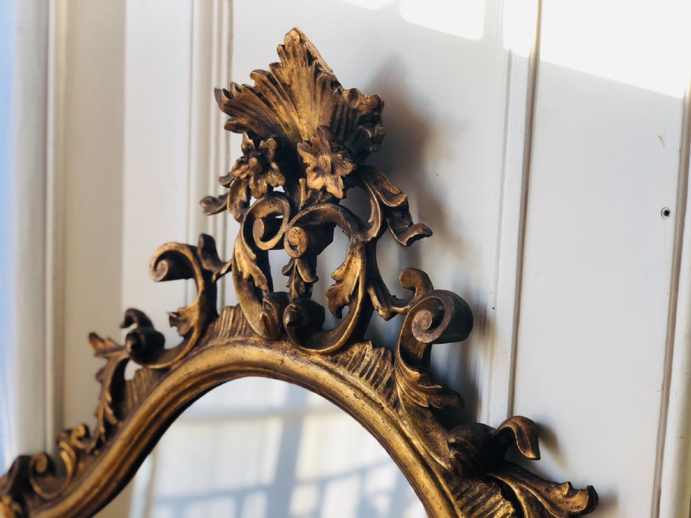 Antique Italian gilt wood mirror View V