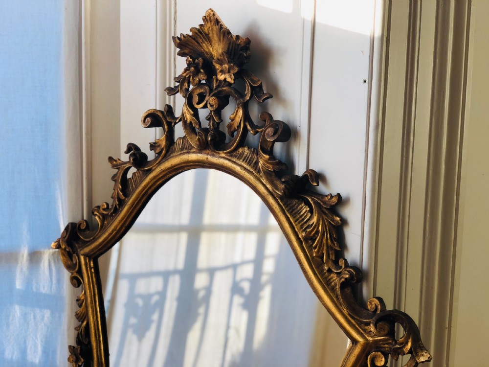 Antique Italian gilt wood mirror View VI