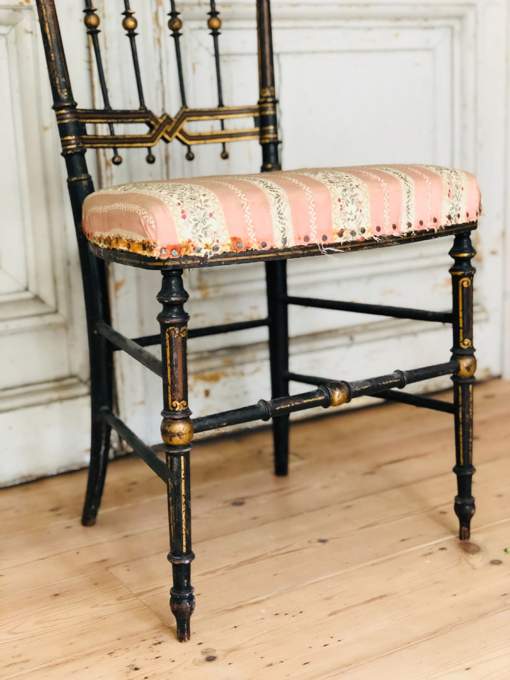 19th century French chair - original paint  View II