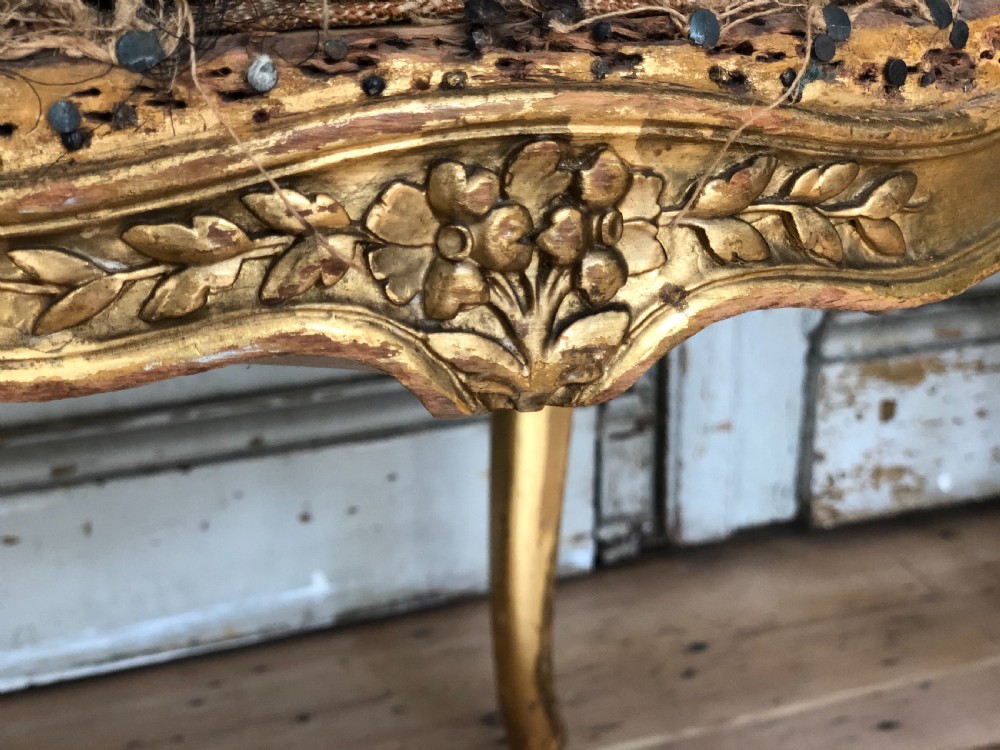 Antique French Louis XVI gilt chairs  View IV