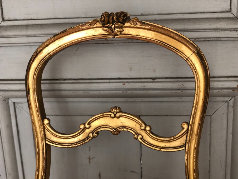 Antique French Louis XVI gilt chairs  View VI